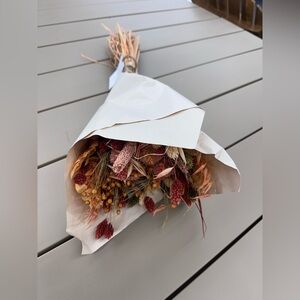 Love Faux Floral Bouquet in Red and Gold